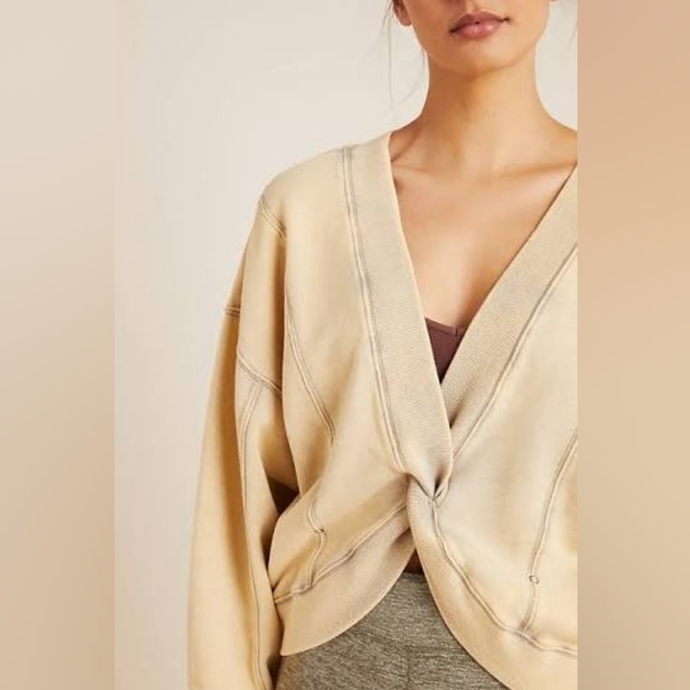 "Like New" Free People Go For Gold Reversible Pullover - XS // Desert Sage